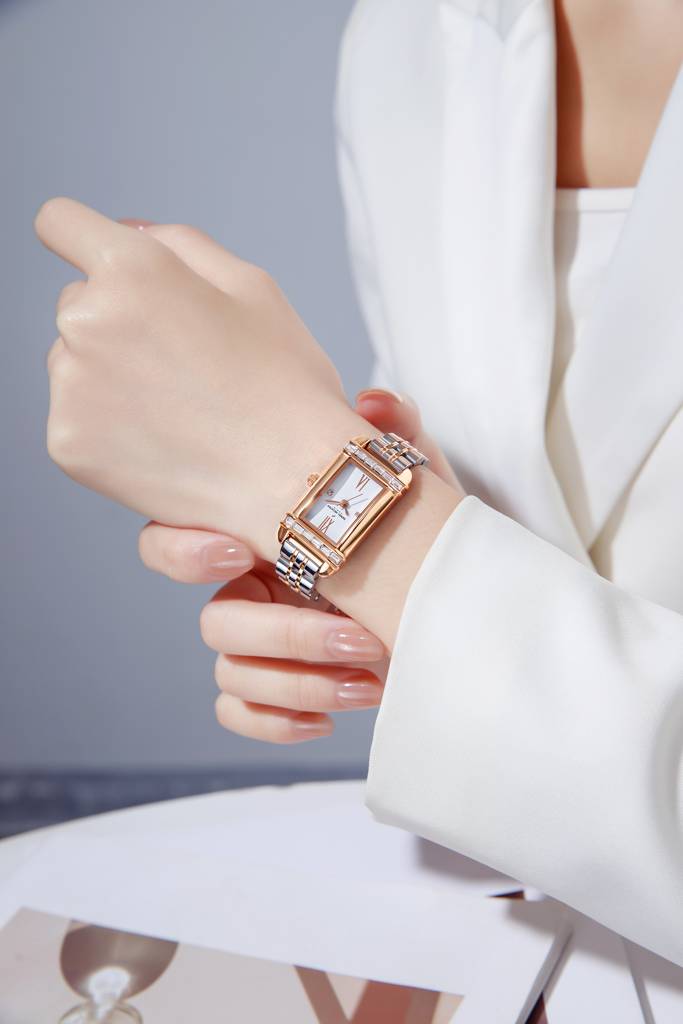 Daniel Hechter Paris Louvre Collection Square Dial Watch For Women With Roman Indices And Stainless Steel Strap-D : DHW2006-11