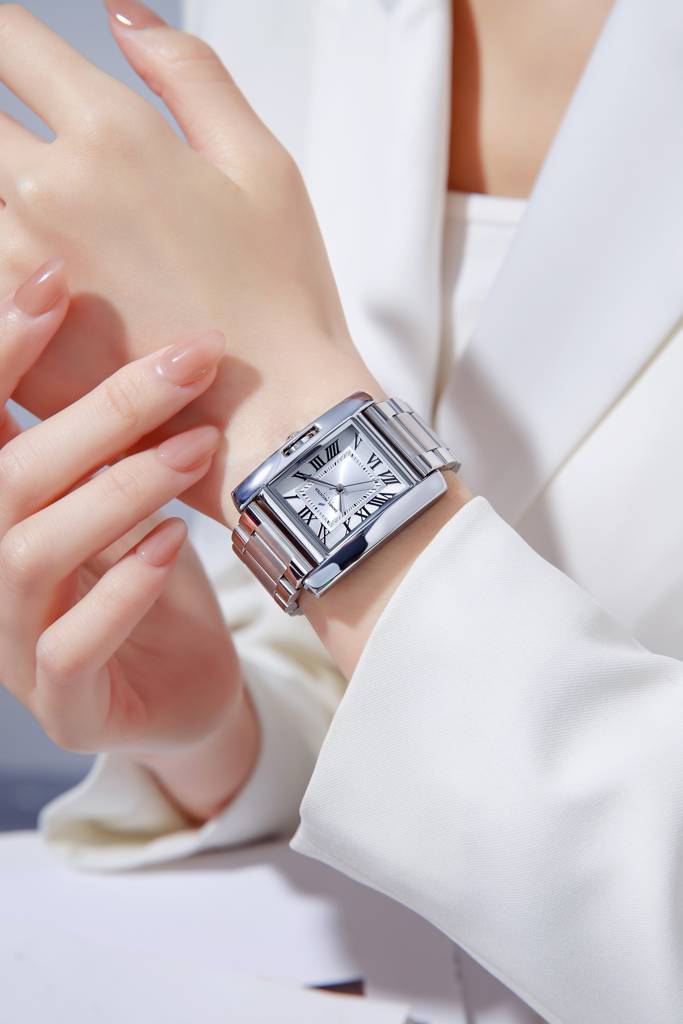 Daniel Hechter Paris Opera Collection Square Dial Watch For Women With Roman Indices And Stainless Steel Strap-Dh : DHW2004-11