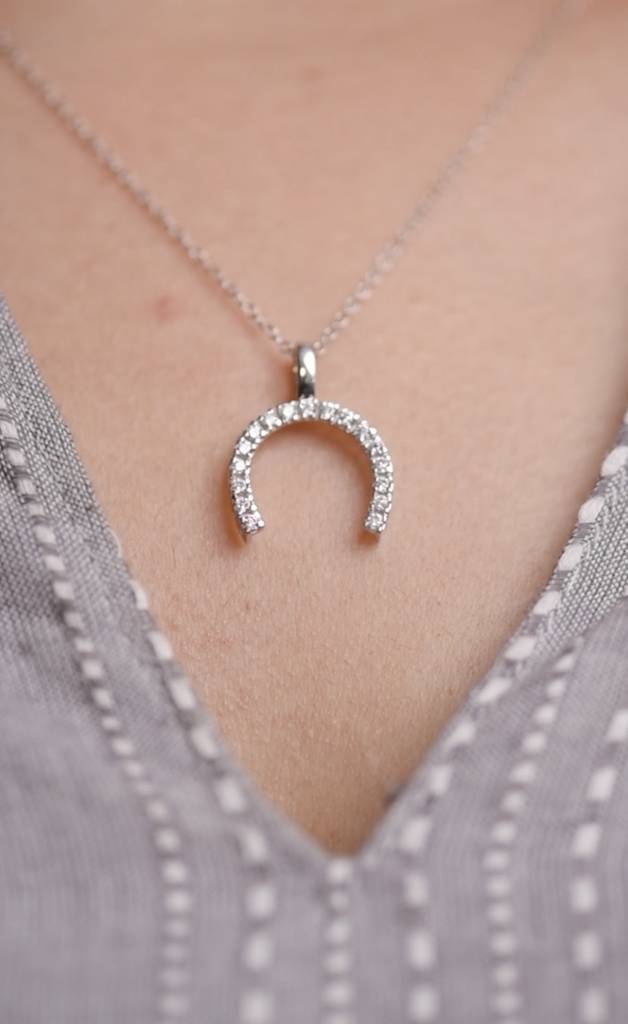 Horseshoe Pendant Necklace : SLVR-PYG-48