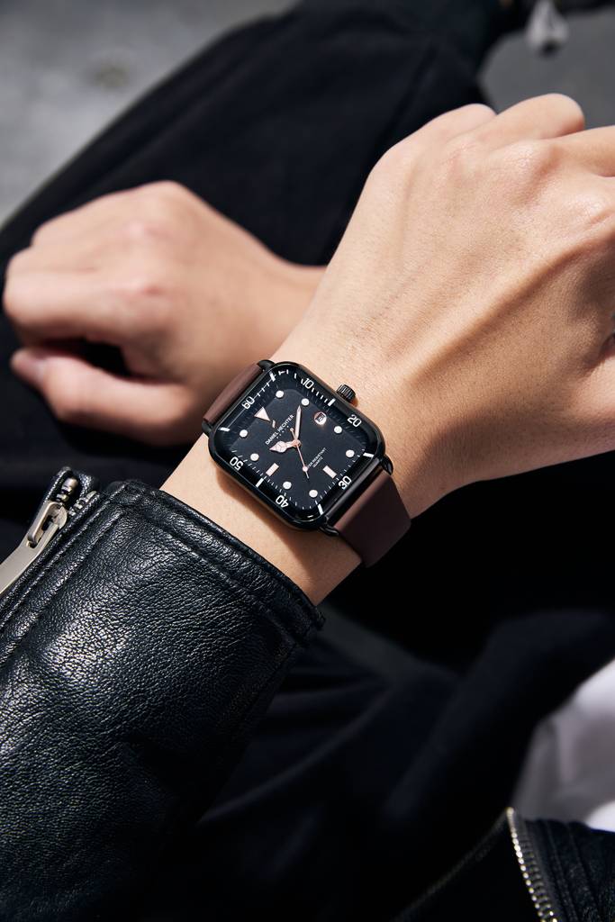 Daniel Hechter Paris Square Dial Watch For Men With Stylish Silicone Strap, Water Resistant & Quartz Movement - D : DHM1011-02