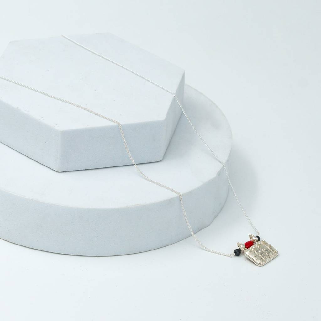 Silver Saaj Motif Mangalsutra:  (Taait) : Saaj_Tait_Mangalsutra