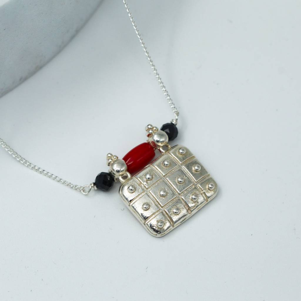 Silver Saaj Motif Mangalsutra:  (Taait) : Saaj_Tait_Mangalsutra