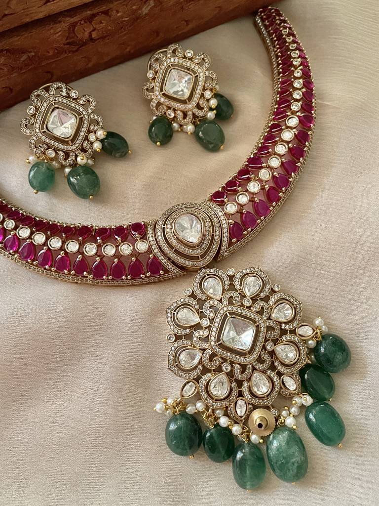 Neeta Ruby Necklace Set : NK273