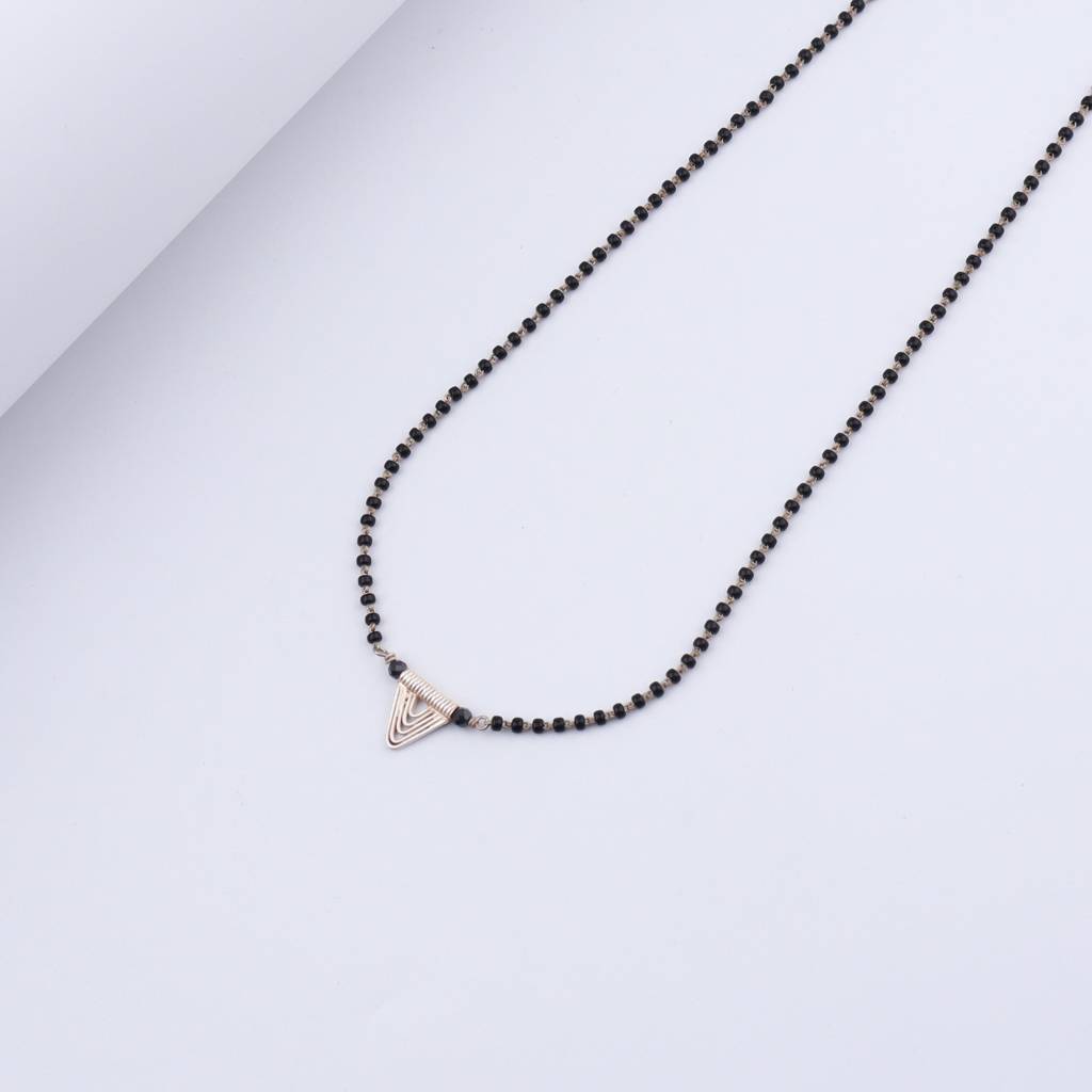 Handmade Silver Mangalsutra : Filigree Triangle : silver_mangalsutra_jan2023_1