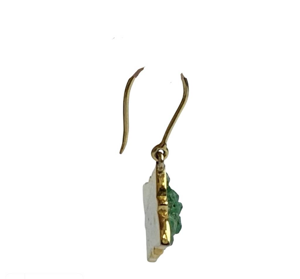 Natural Emerald Earrings - Panna Latkan : NH-ERR-04-EM