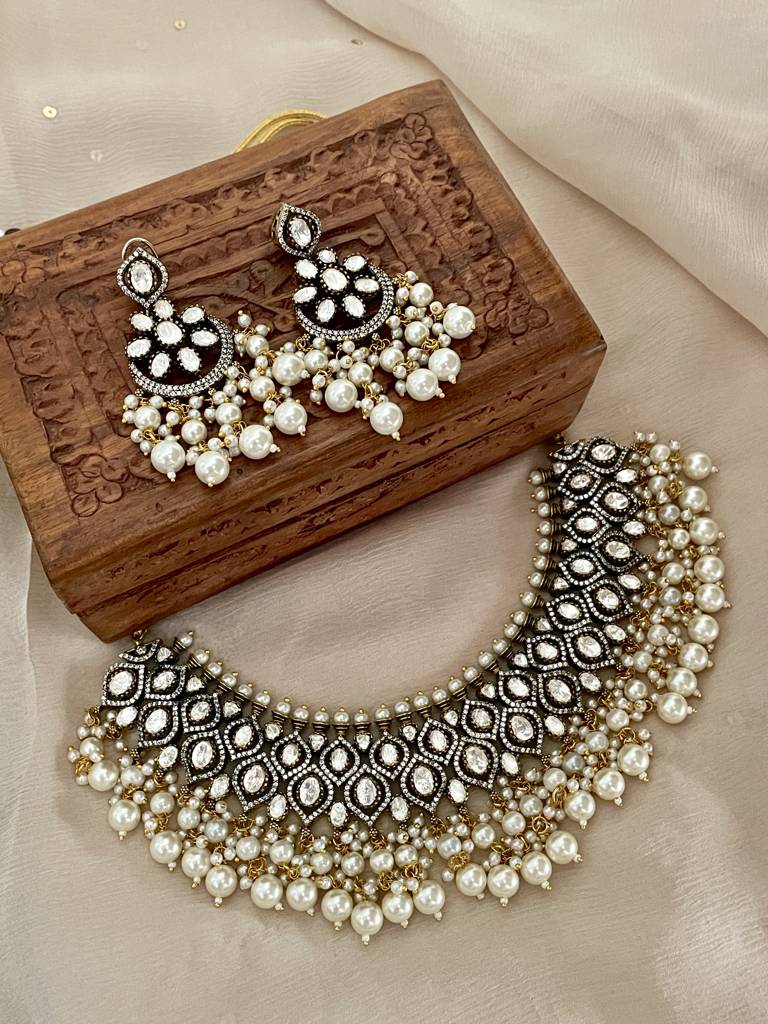 Rhmmya Antique Polki Necklace Set : NK286