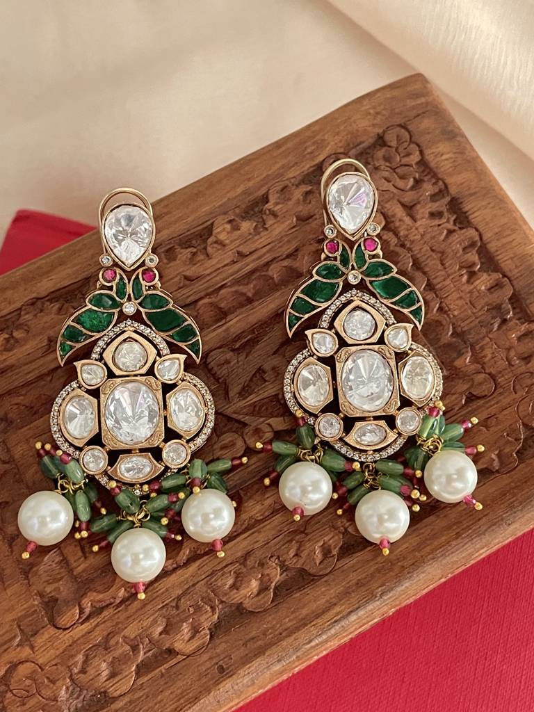 Perch Parrot Polki Earrings : ER310