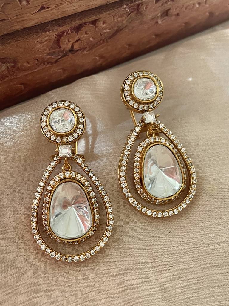 Falak Polki Drop Earrings : ER295