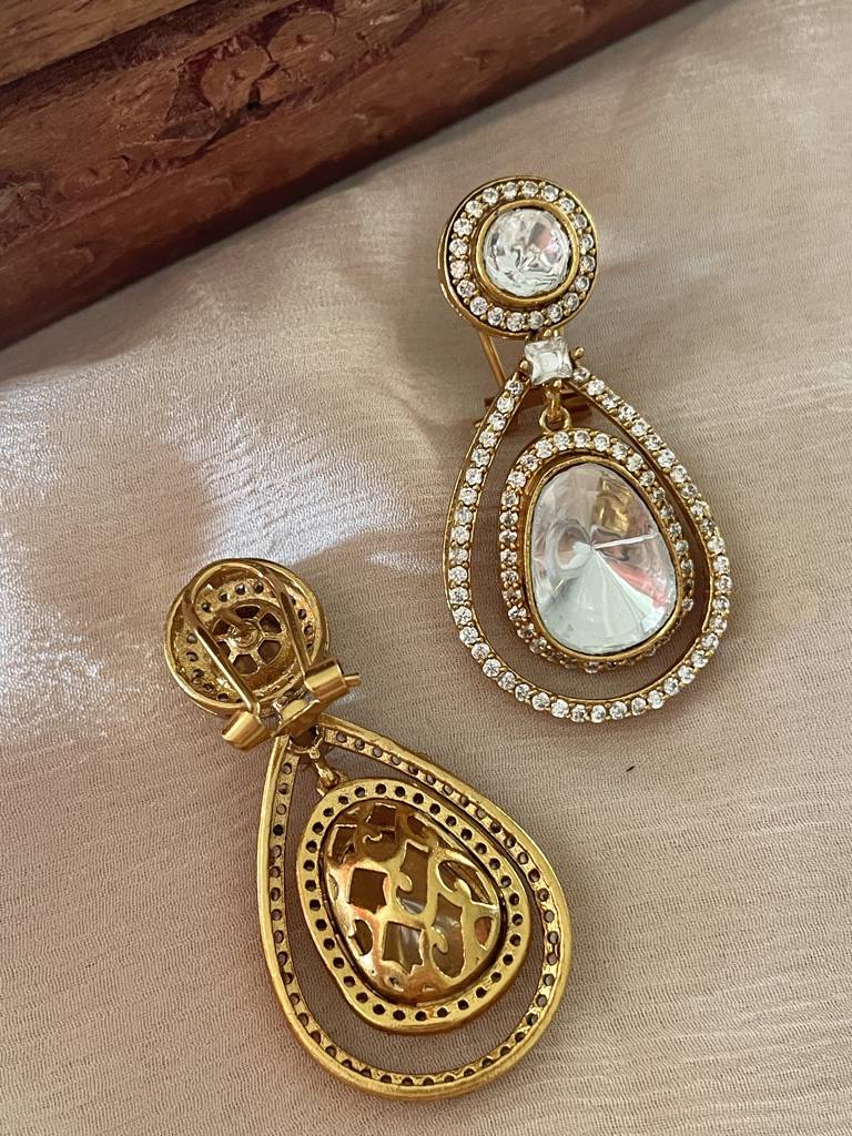 Falak Polki Drop Earrings : ER295
