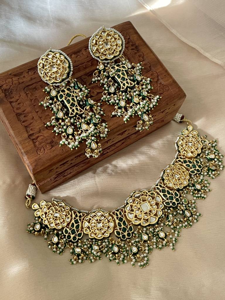 Rani Reshma Kundan Necklace Set : NK282
