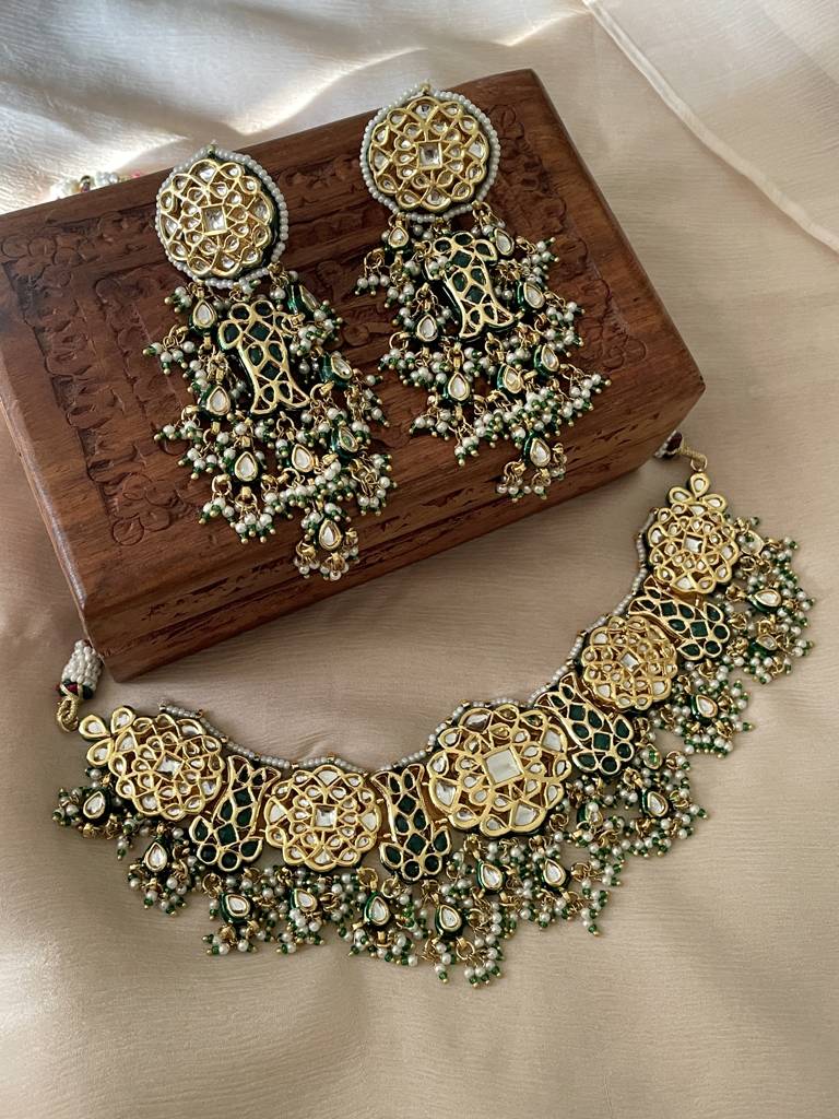 Rani Reshma Kundan Necklace Set : NK282