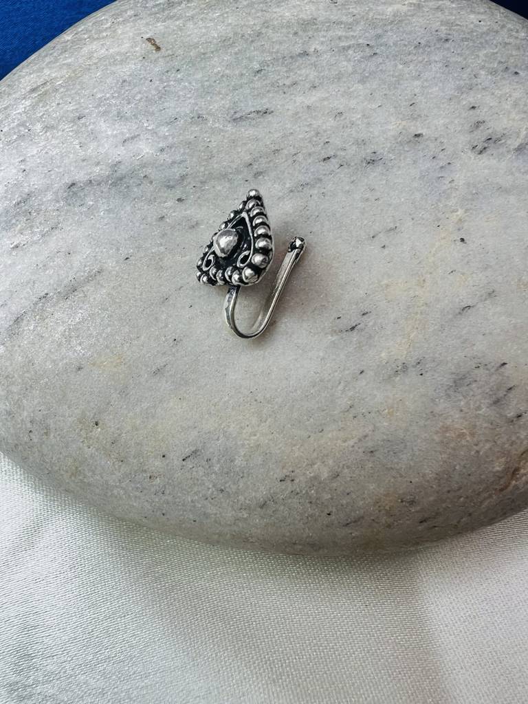 Classic Silver Clip On Nosepin : ARSNP222