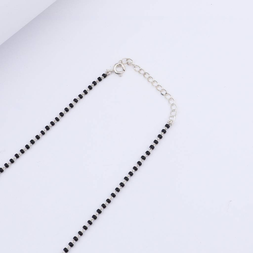 Silver Black Beads Chain Tribal Motif Mangalsutra-1 : Silver_Black_Beads_Chain_Tribal_Motif_Mangalsutra_Dec24_5