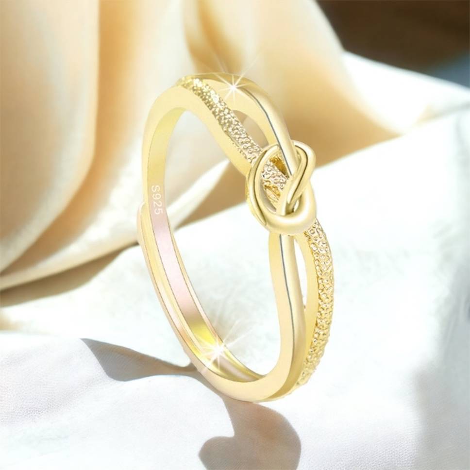 18Kt Gold Plated Infinity Zircon Studded Dainty Ring, Infinity : ININFINITY