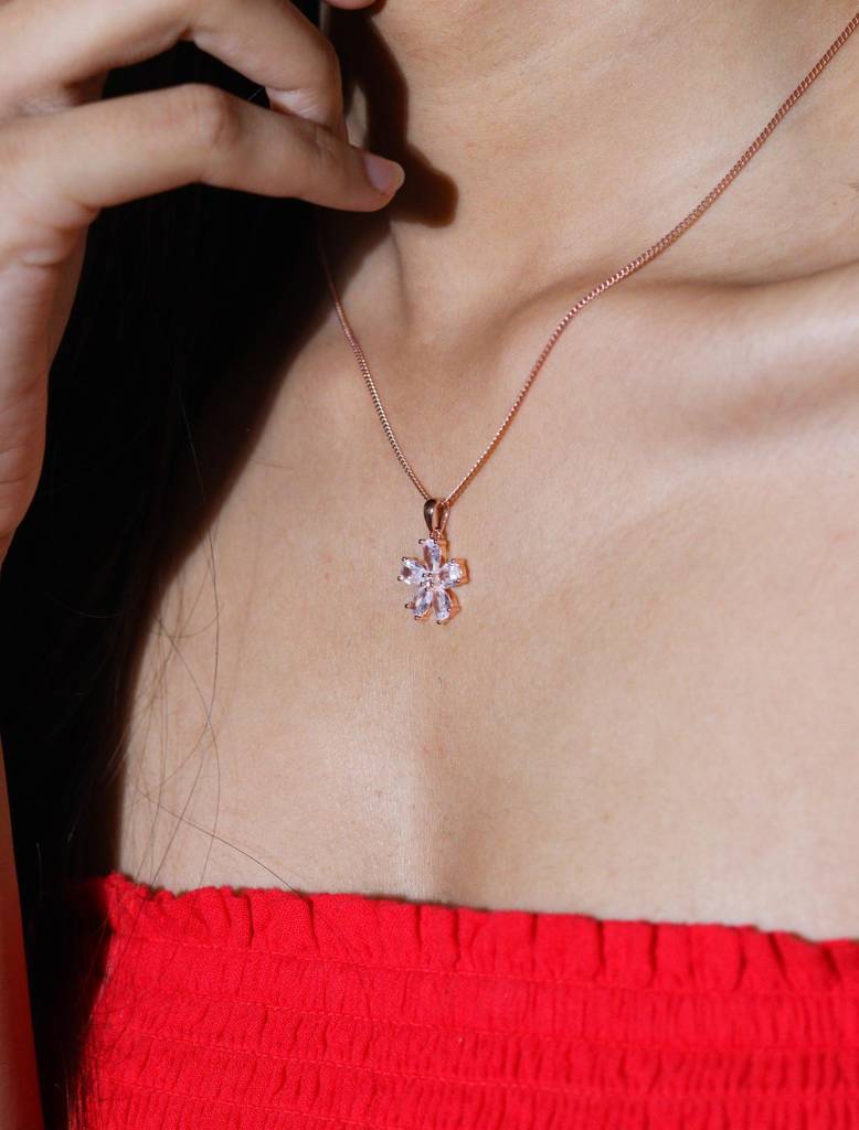 925 Silver Dahlia Pendant