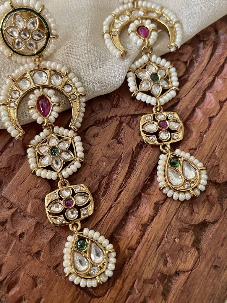 Nilay Moissanite Polki Earrings : ER314