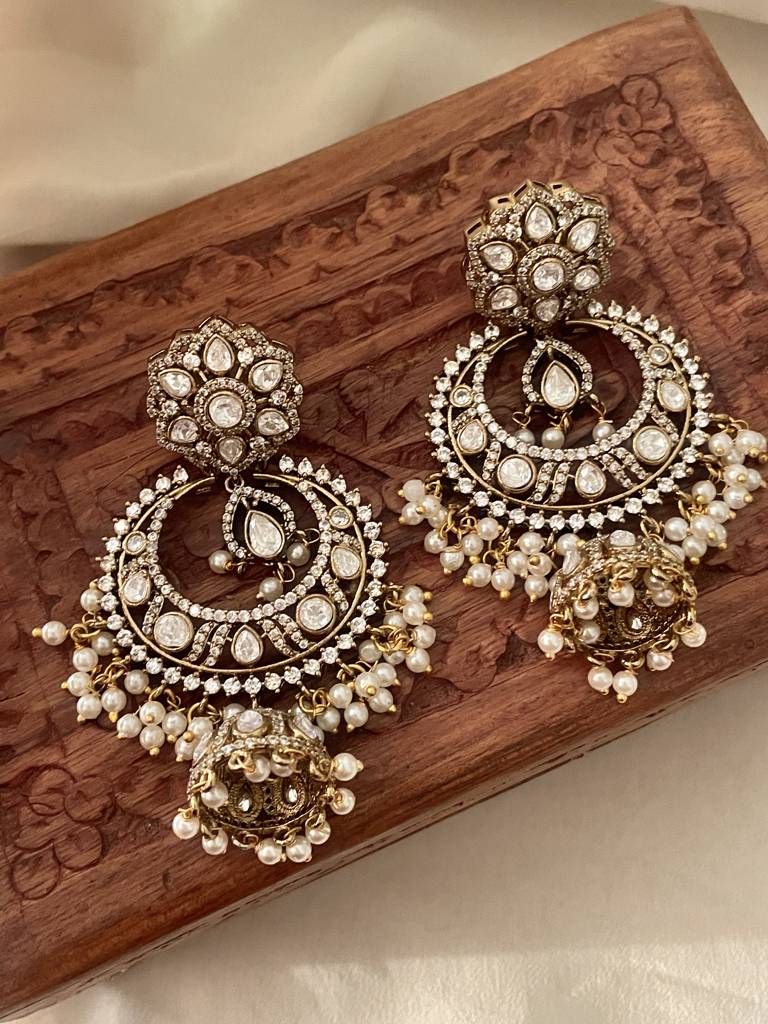 Rajpratap Antique Polki Chaandbaalis : ER279