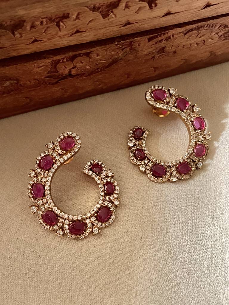 Gulbahar Ruby Earrings : ER282