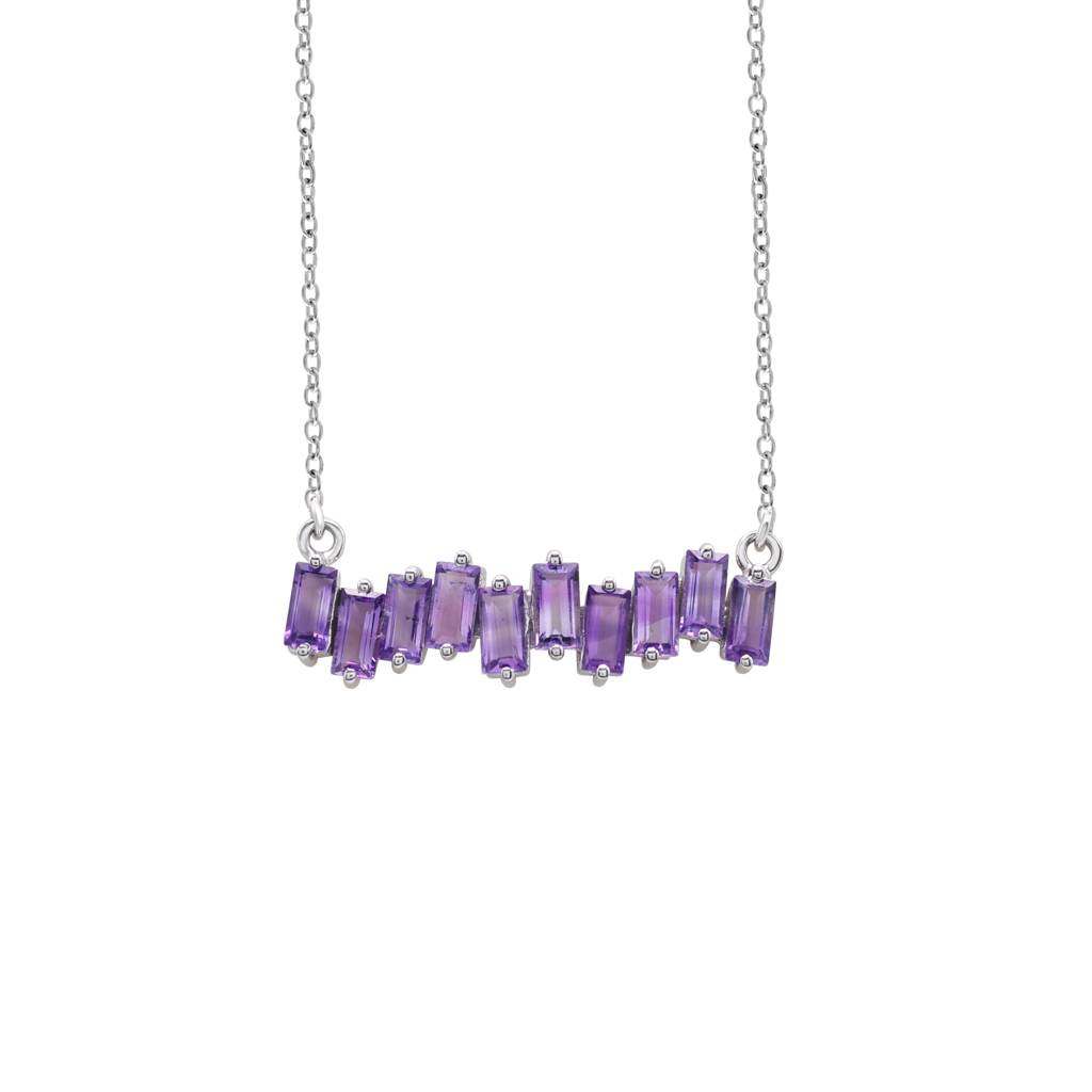 Amethyst Baguette Pendant : N2975