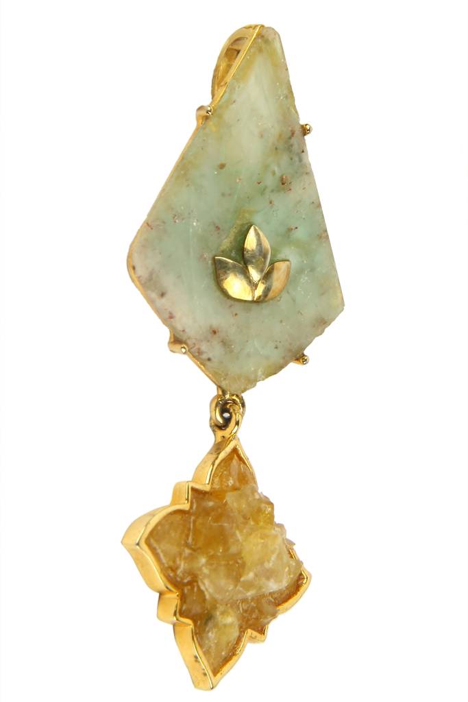 Natural Dual Emerald And Yellow Sapphire Pendant : NH-PDT-12-EM-YS