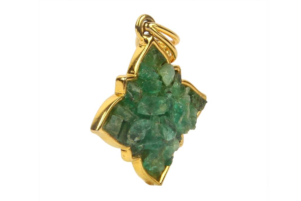 Natural Emerald Gemstone Pendant : NH-PDT-07-EM