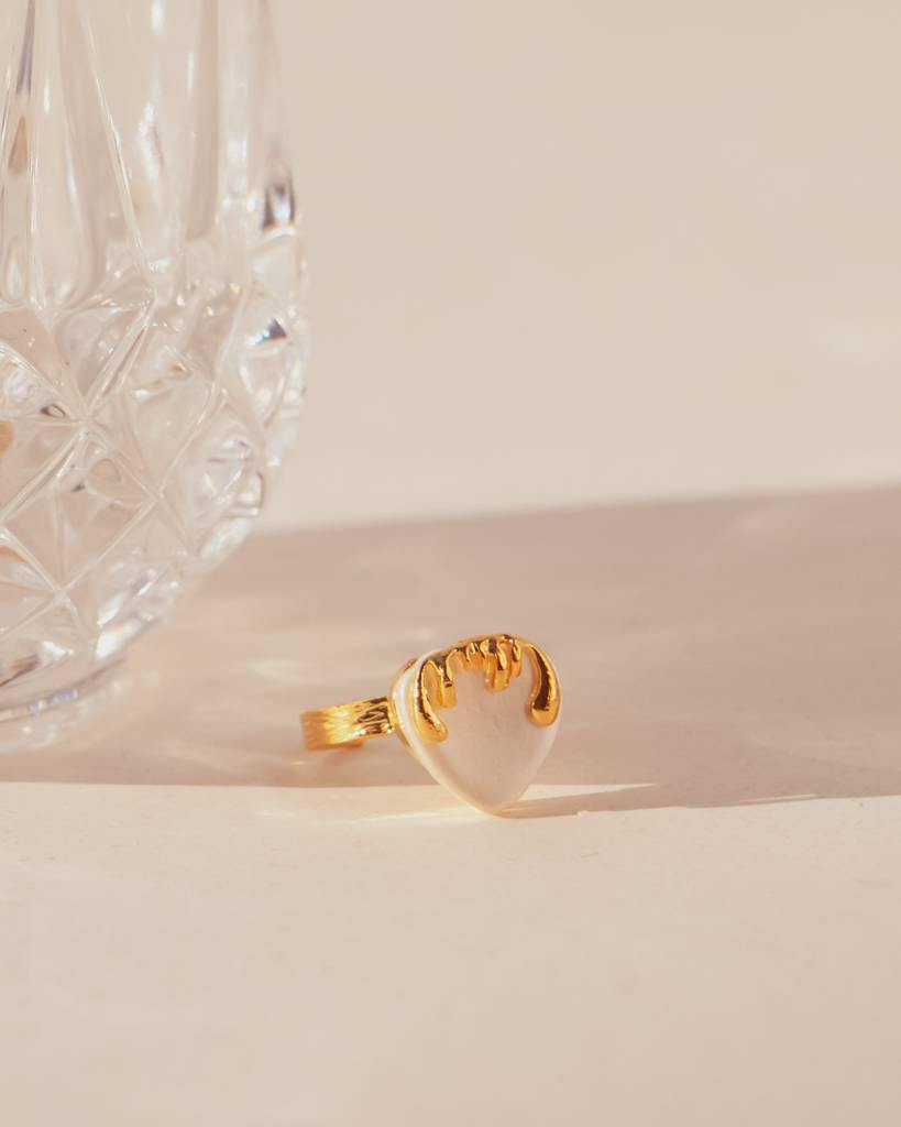 Melting Heart Ring- Gold