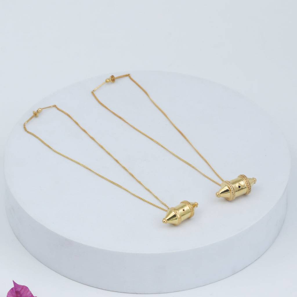 Kashmir Dejhoor Earring  |  92.5 Silver | 22K Gold Plated : silver_earrings_dejhoor_goldplated_modifiedlock_may23
