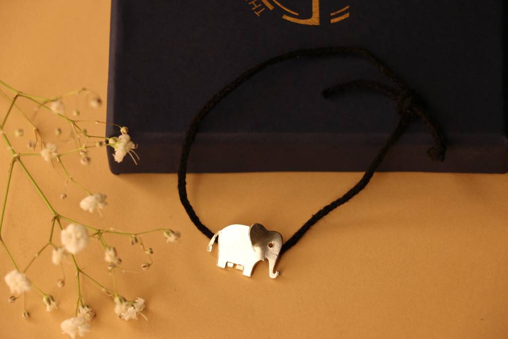 3D Elephant Black Thread Nazarbattu : bt3dele