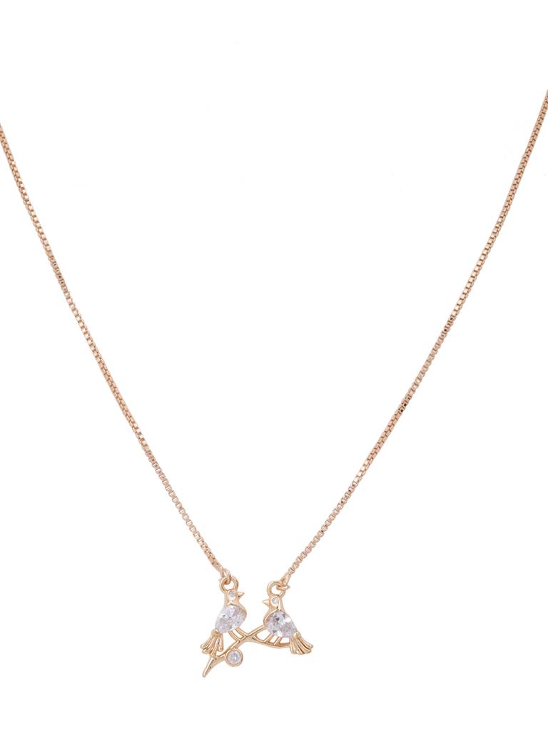 Birds Cz Pendant Necklace : AVPE10006