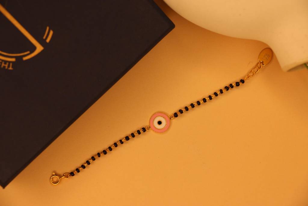 Pastel Pink Evil Eye Nazariya Pair : kidnzevilep