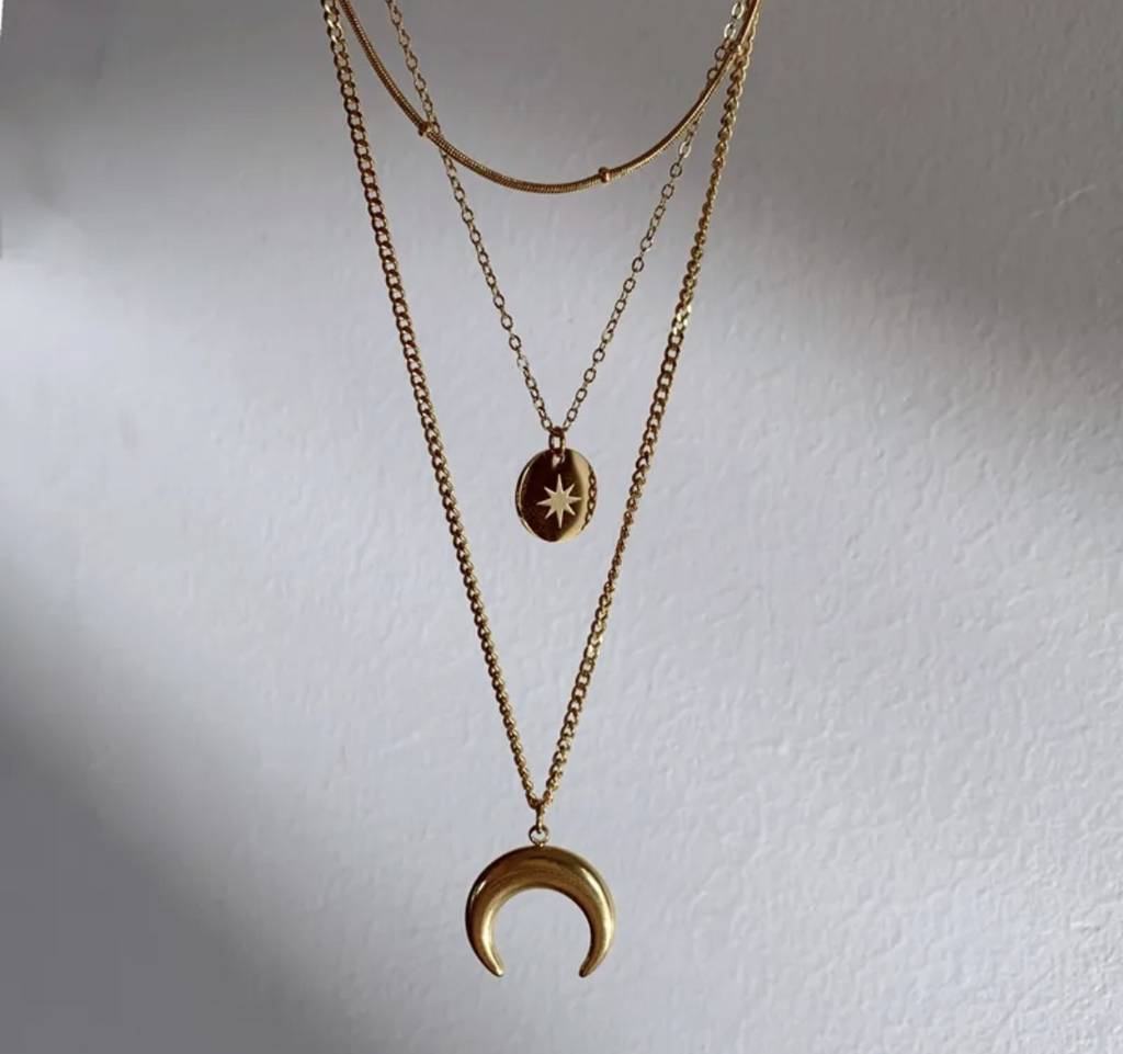 Sleek Layered Necklace, Serena