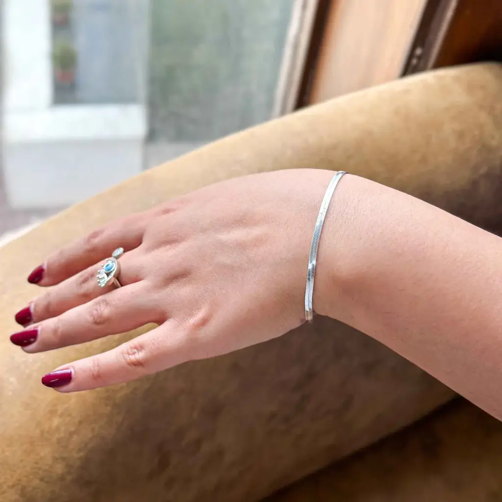Pure 925 Silver Snake Chain Bracelet For Men & Women : SB-05