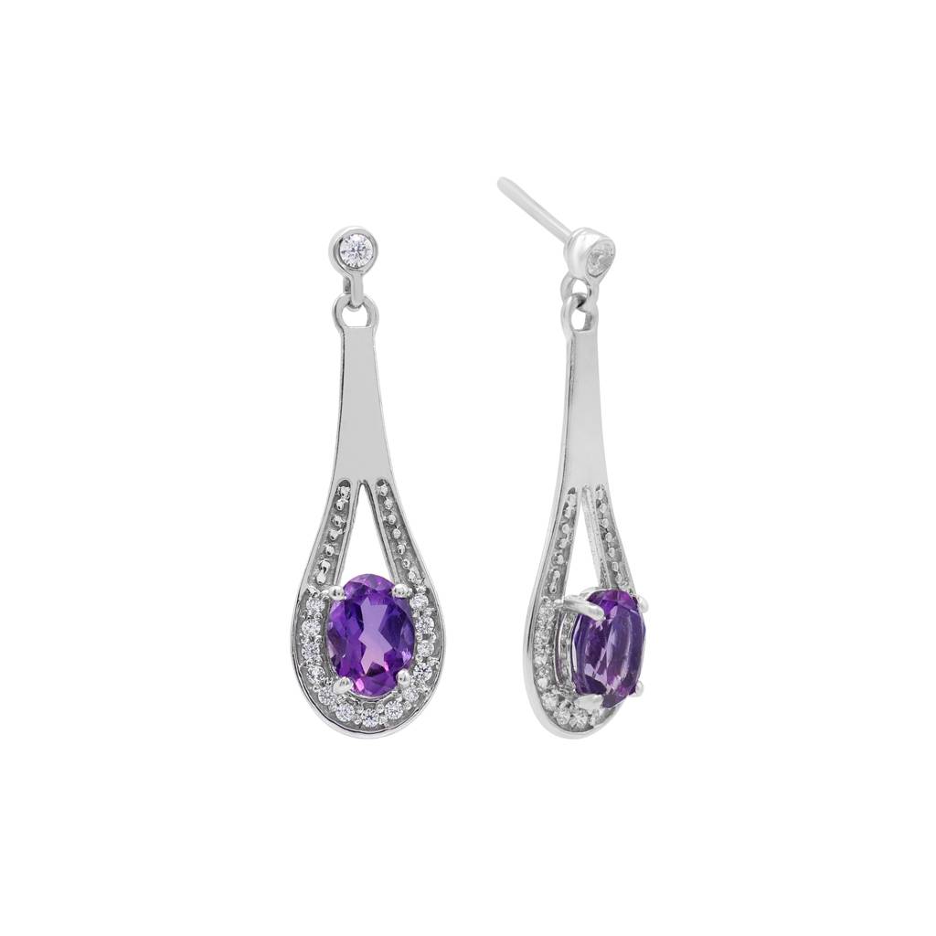 Amethyst Haze Earrings : E2552