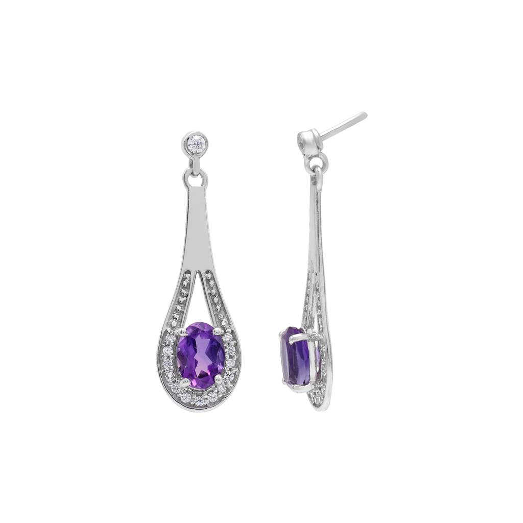 Amethyst Haze Earrings : E2552