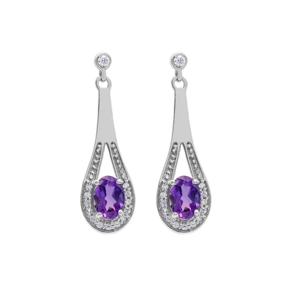 Amethyst Haze Earrings : E2552