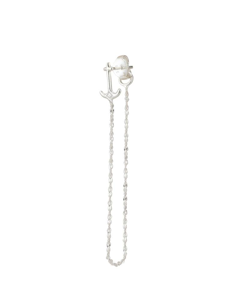 Carlton London 925 Sterling Silver Anchor-Shaped Drop Earrings : S123209E-1