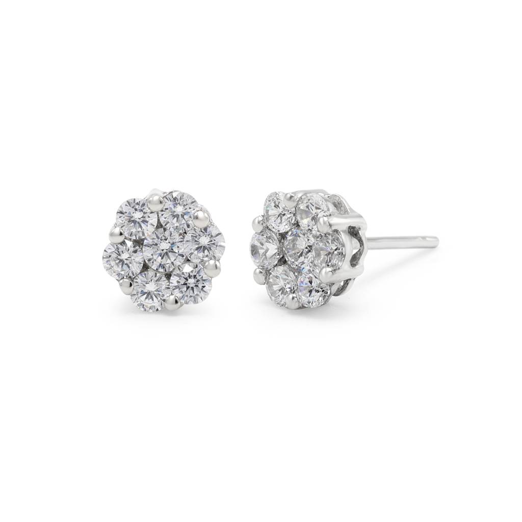 Shimmering Illusion Stud Earrings : E2691