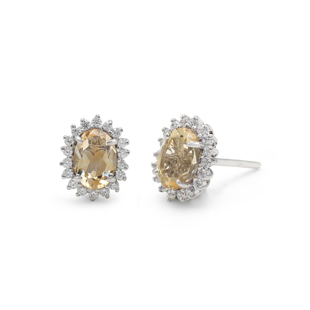 Solar Citrine Pendant Set : S2764