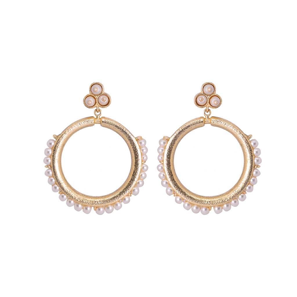 Diva Pearl Hoops : PTE66