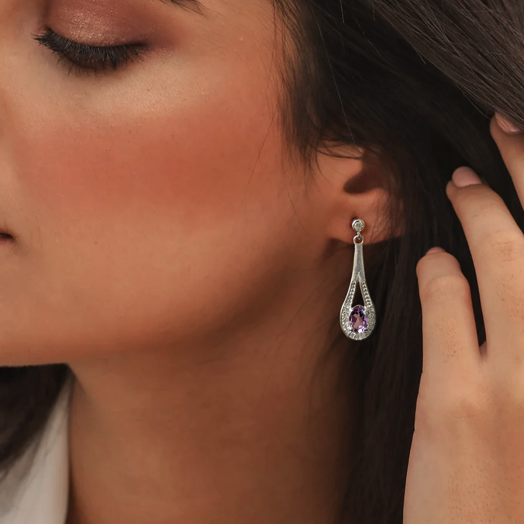 Amethyst Haze Earrings : E2552