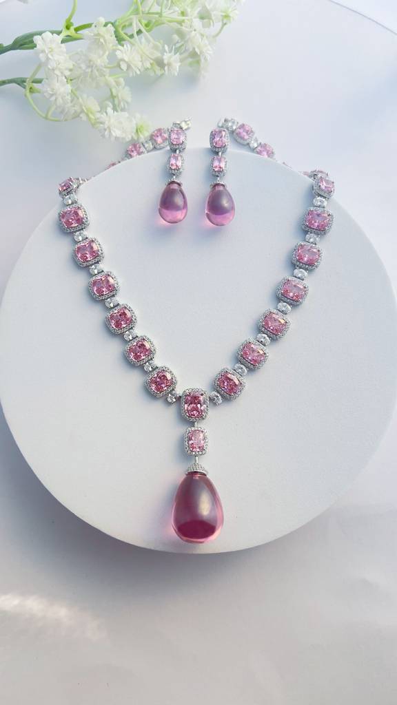 Diana Pink Pendant Set : 202510881