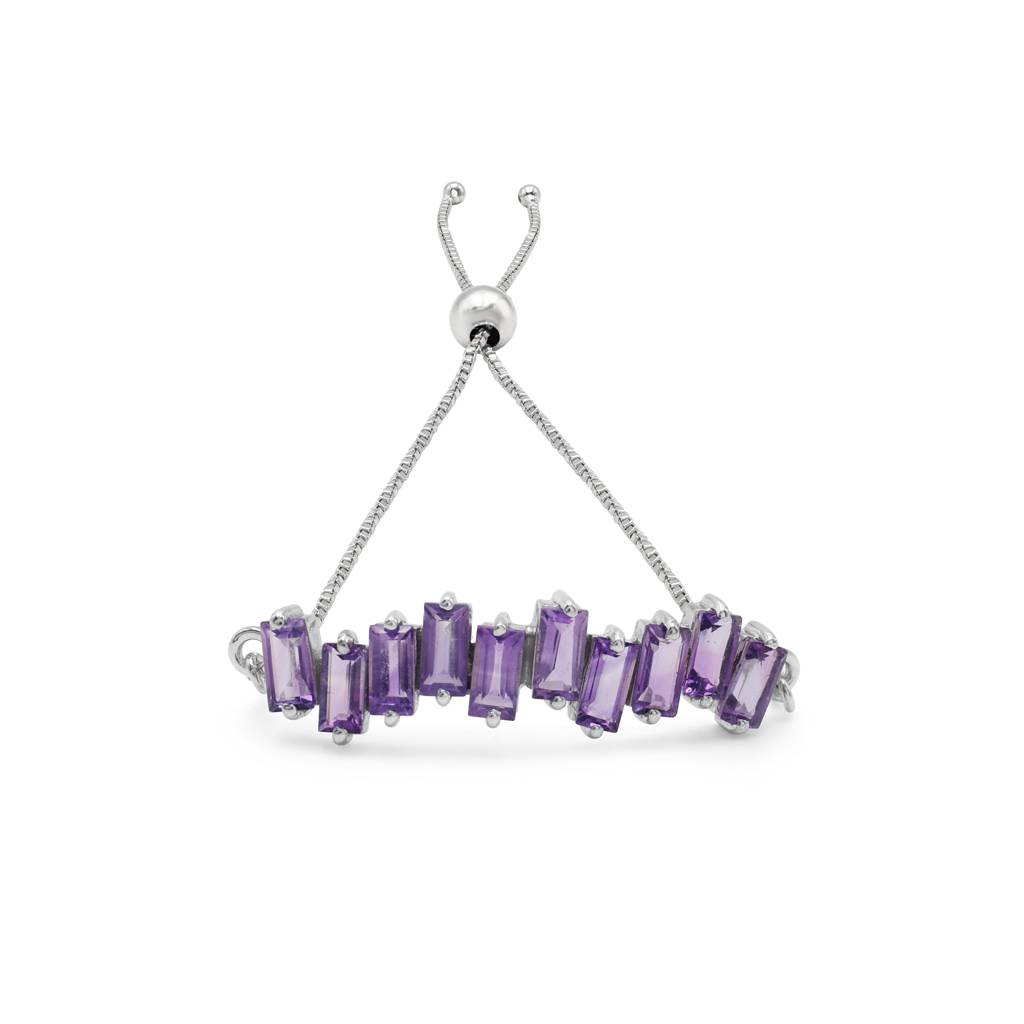 Amethyst Baguette Bracelet : B2972