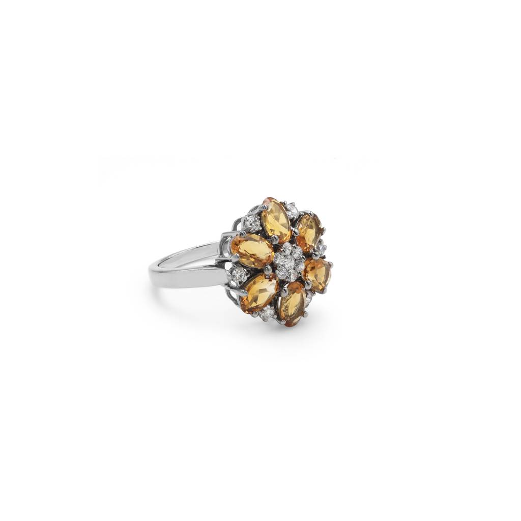 Silken Petal Citrine Ring : R2684