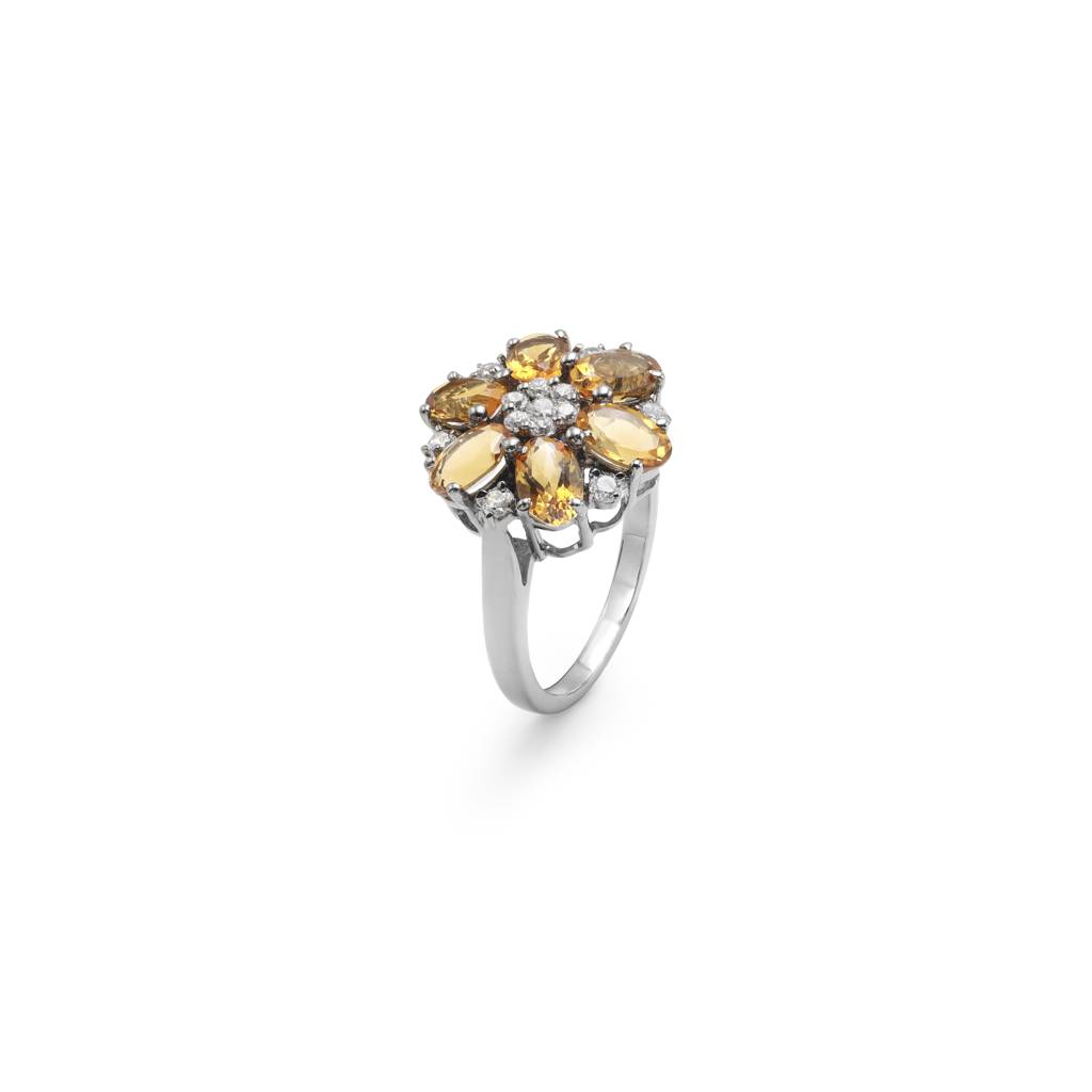 Silken Petal Citrine Ring : R2684