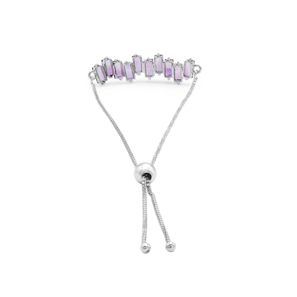 Amethyst Baguette Bracelet : B2972
