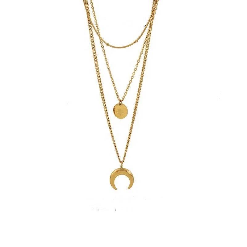 Sleek Layered Necklace, Serena