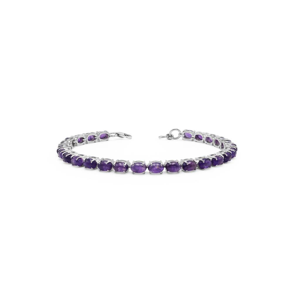 Amethyst Cabochon Bracelet : B2993