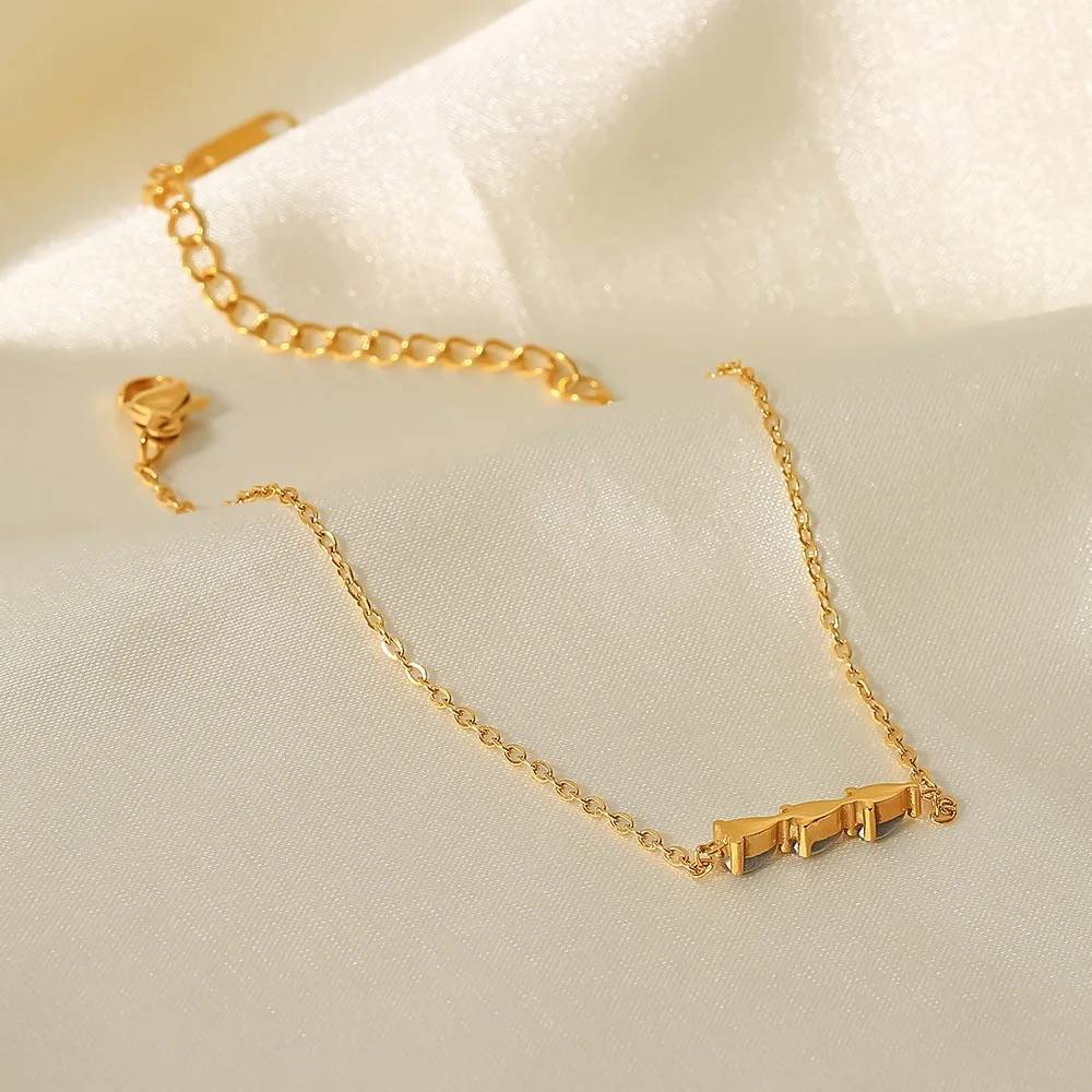 18Kt Gold Plated Minimalistic Arrow Rhinestone Crystal Bracelet, Ziva : Ziva