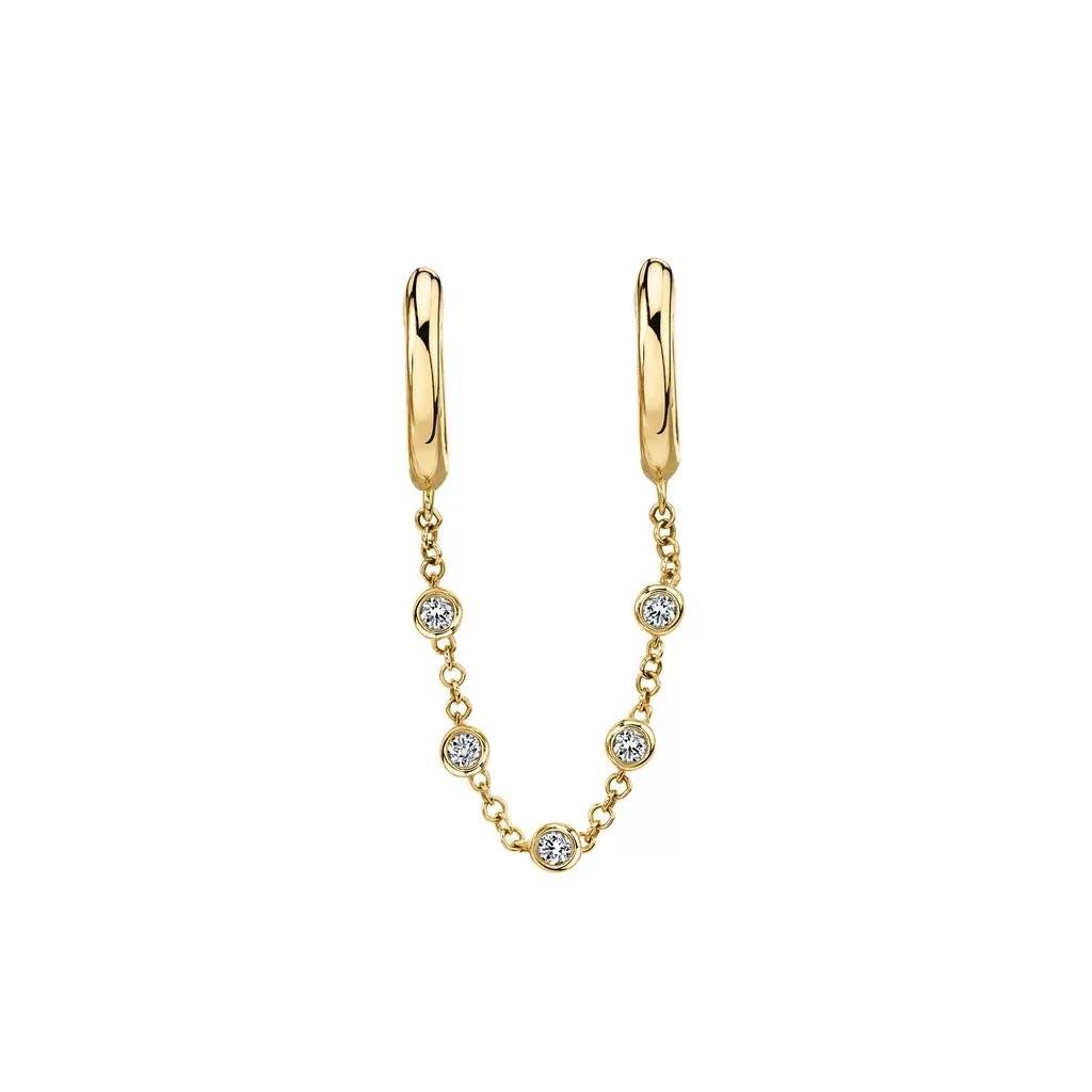 Rhinestone Piercing Earrings - Single