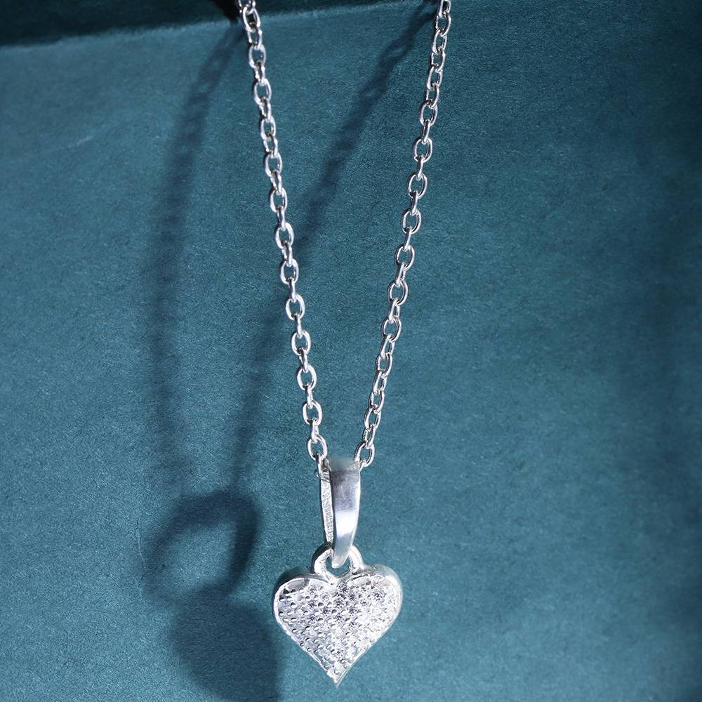 Silver Sparkling Heart Pendant : Silver Sparkling Heart Pendant : Silver Sparkling Heart Pendant : Silver Sparkling Hear